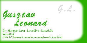 gusztav leonard business card